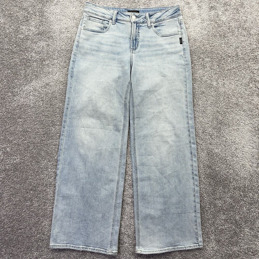 Silver Jeans Womens 28 Suki Wide Leg Light Wash Denim Stretch ACTUAL 32x30